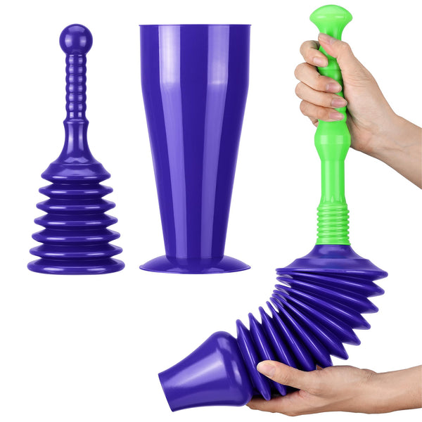 Luigi's Sink Plunger - Drain Plunger Sink Unblocker - Plungers for Unblocking - Drain Plungers for Bathroom Kitchen Bath Shower - Unblock Pump with Accordion Bellows