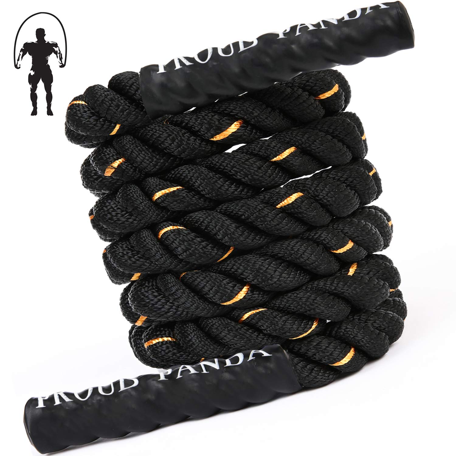 Heavy Jump Ropes for Fitness 5LB, Weighted Adult Skipping Rope Exercise Battle Ropes for Men & Women, Total Body Workouts, Power Training in Gym to