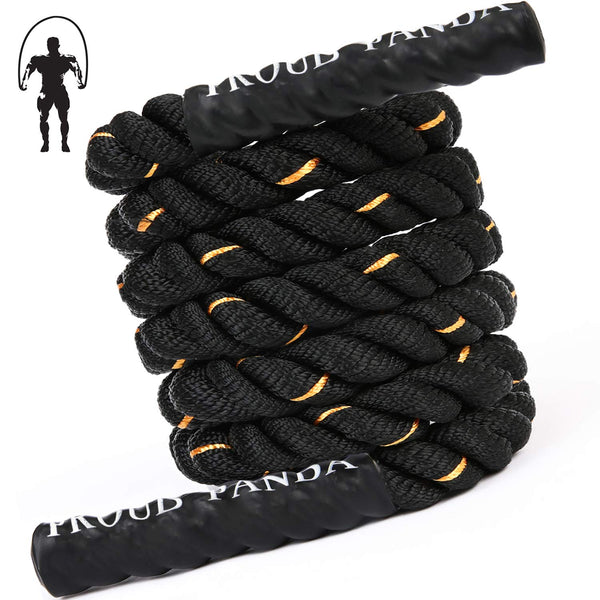 Heavy Jump Ropes for Fitness 5LB, Weighted Adult Skipping Rope Exercise Battle Ropes for Men & Women, Total Body Workouts, Power Training in Gym to