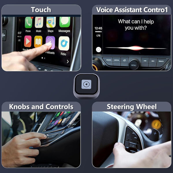 Aieloar Wireless CarPlay Adapter for iPhone – 5s Auto-Connect, Angled Plug & Play