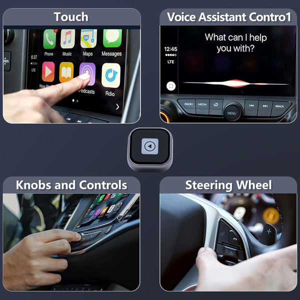 Wireless Carplay Adapter (2025 Upgrade),Plug and Play Convert Wired to Wireless Bluetooth Carplay Adapter Compatible with iPhone iOS 10+,- No Latency