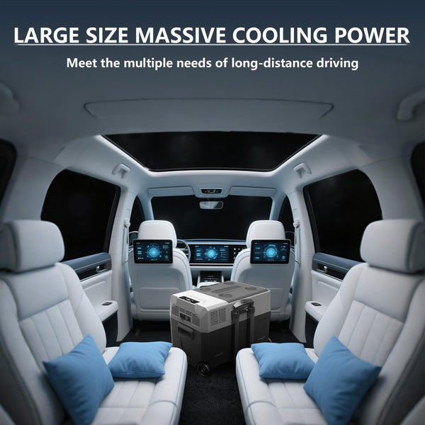 Alpicool CX30 30L Compressor Car Refrigerator, Portable Camping Fridge DC 12v Freezer for Truck, Campervan, RV, Boat, -20℃ to 20℃, with Telescopic Handle, USB Socket