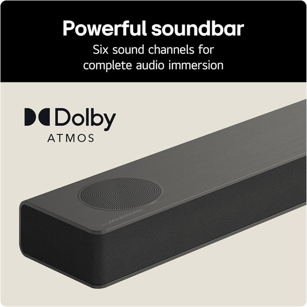 LG S80QR Bluetooth Soundbar for TV with Dolby Atmos & Wireless Subwoofer 5.1.3 channel
