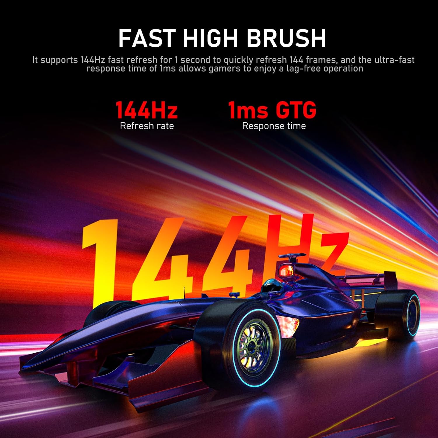 Gawfolk 34 Inch Ultrawide Curved 144Hz Gaming Computer Monitor 1500R PC Screen 21:9 UWQHD (3440x1440),Adaptive Sync,178° Viewing Angle,Display Port、HDMI 2.0, VESA75x75MM-Black