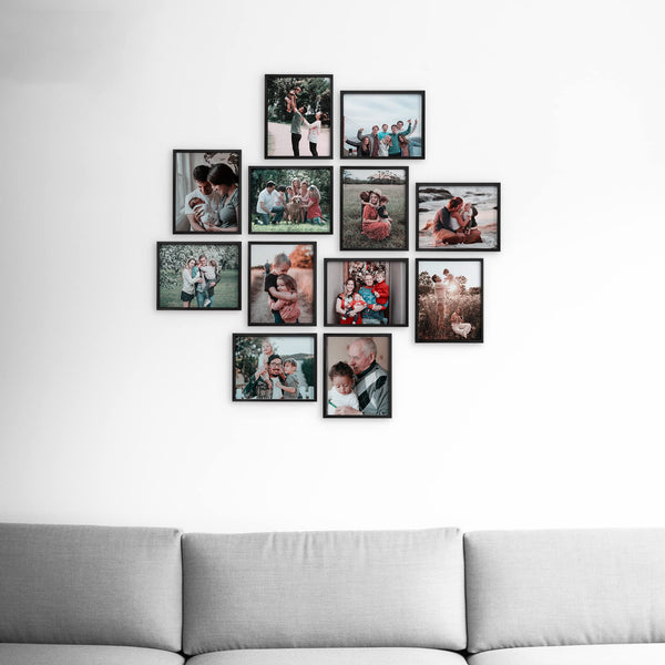 HOMIK A5 Black Photo Frame set of 12 - Picture Frame A5 Black Economy Pack of 12
