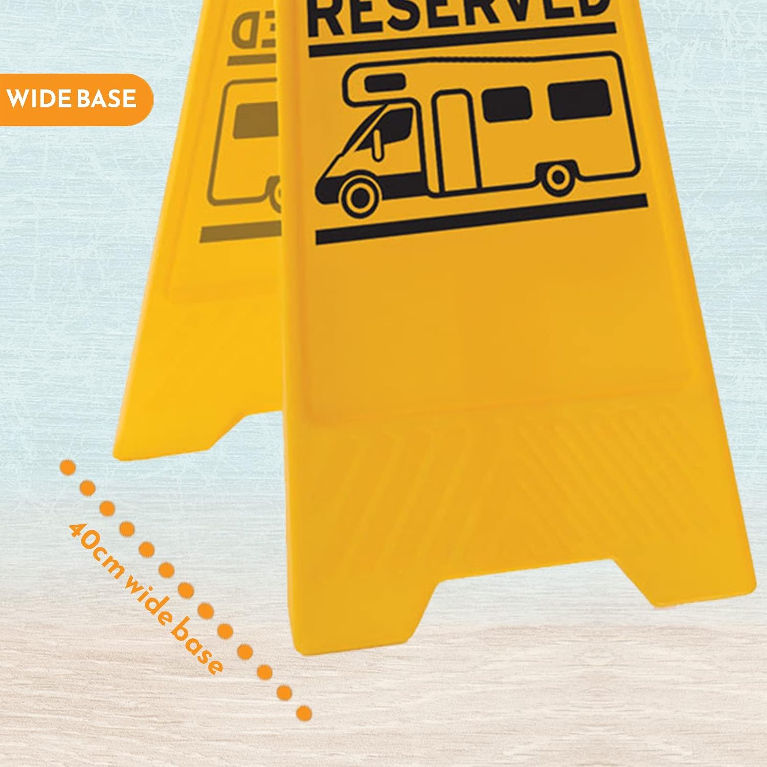 Xtremeauto Motorhome Campervan Campsite Reserved Yellow Pitch Board Parking Sign