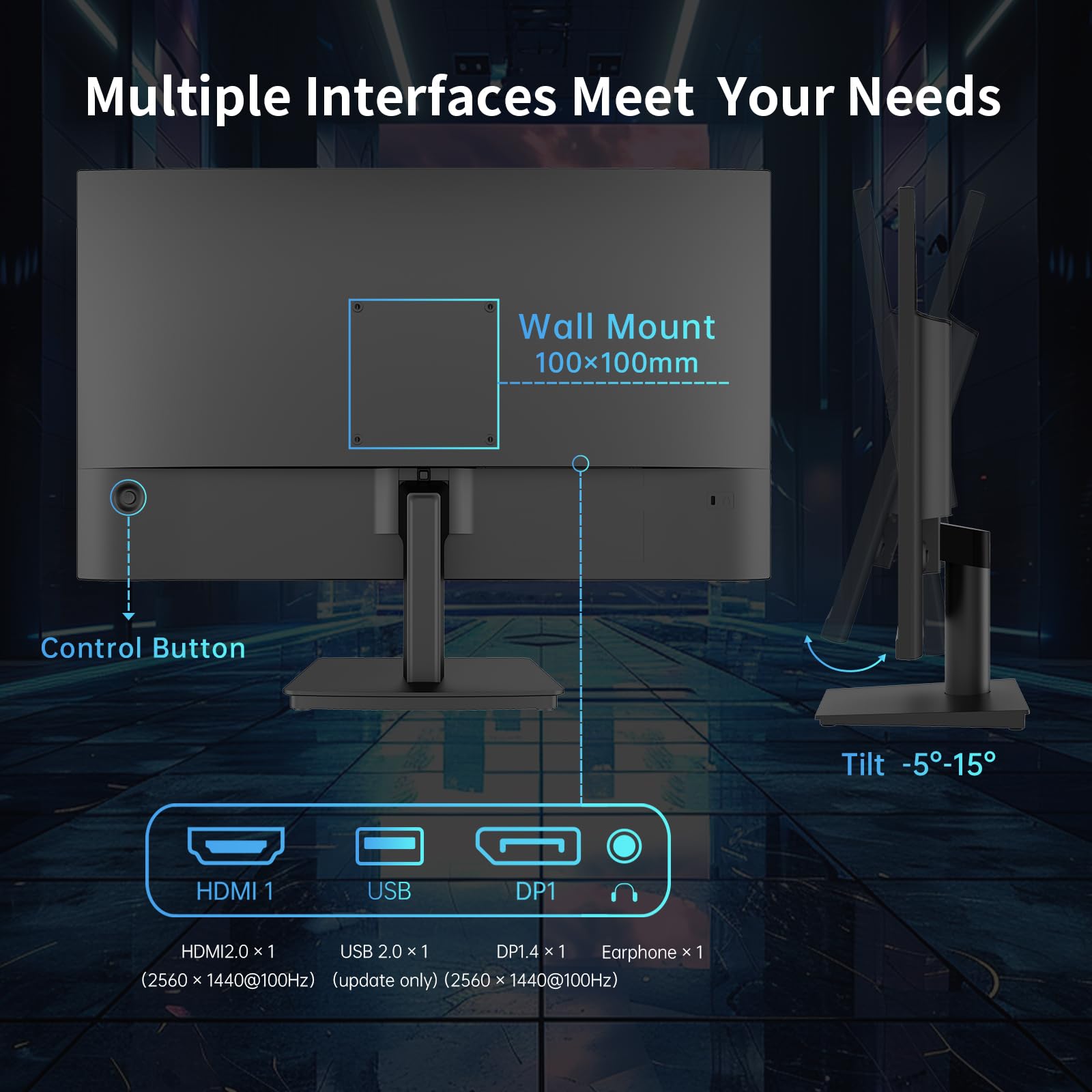 KTC Flat 32 Inch Monitor, QHD 1440P 2K@100Hz IPS Large Computer Monitor, Ultra Thin Bezels, Anti-Blue Light, HDR10, 103% sRGB, 86% DCI-P3, 350 Nits, 3ms MPRT, Adaptive Sync for Working and Gaming