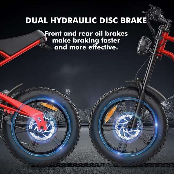 iENYRID Electric Bike for Adults,Fat Tire Hidoes B6 25KM/H Electric Bike Bicycles 15Ah Removable Battery E Bikes for Adults Electric Mountain Bike for Men