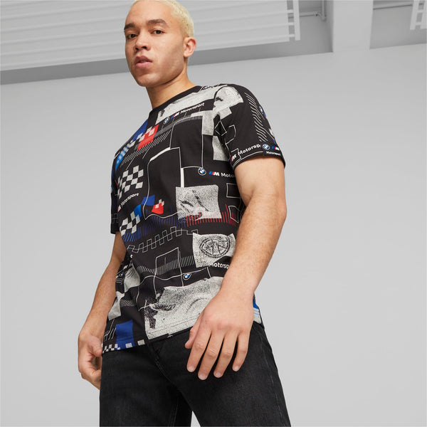 PUMA Men's BMW M Motorsport All Over Print Tee T-Shirt