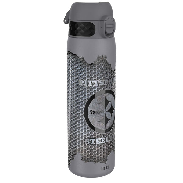 Ion8 NFL Jaguars Lightweight Steel Water Bottle, 600 ml/20 oz, Non-Insulated, Leak Proof, Easy to Open, Secure Lock, Dishwasher Safe, Flip Cover, Fits Cup Holders, Metal Water Bottle