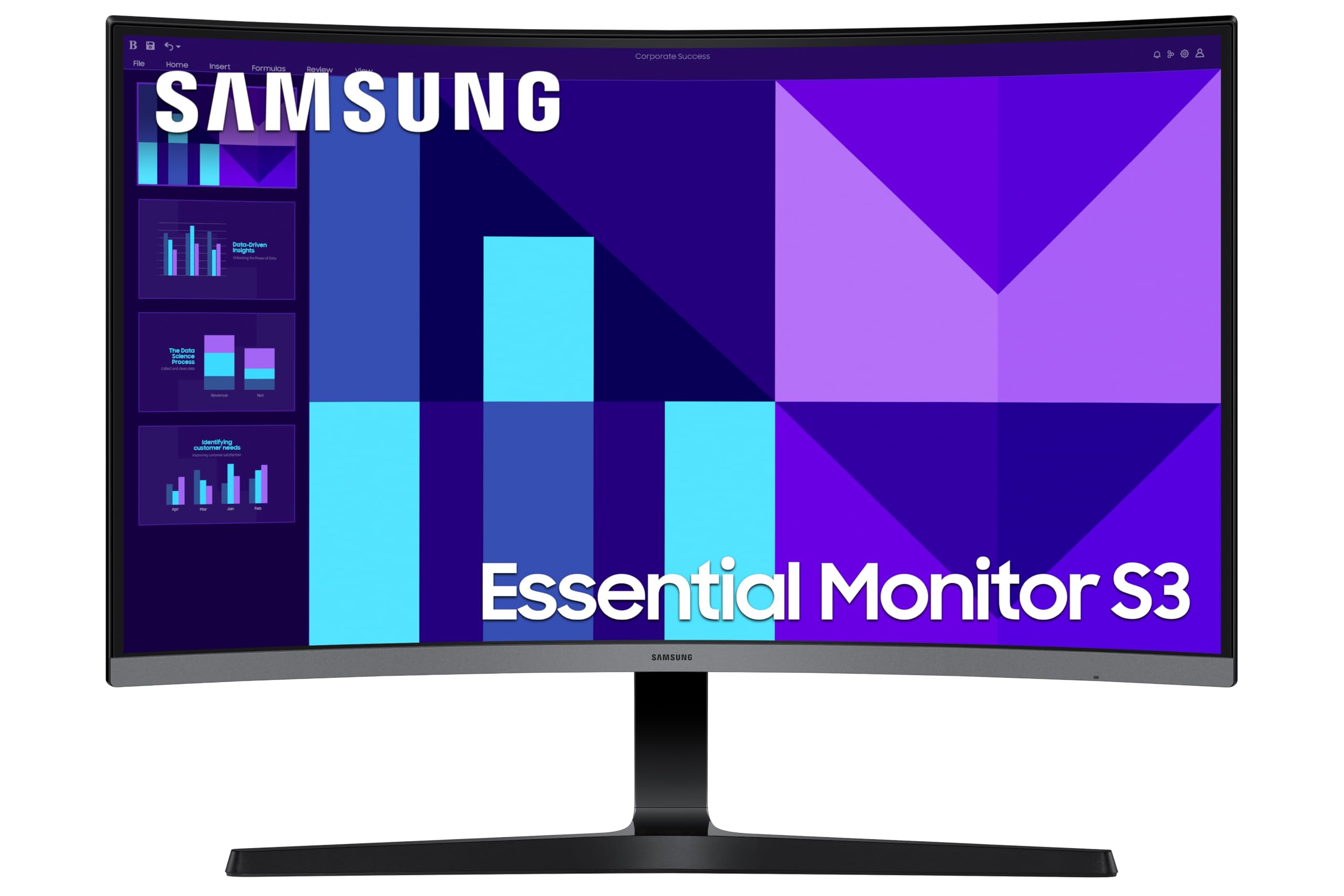 Samsung LS27C390EAUXXU 27" Curved FullHD 1080p Monitor with Speakers - 1920x1080, HDMI, Displayport, Freesync