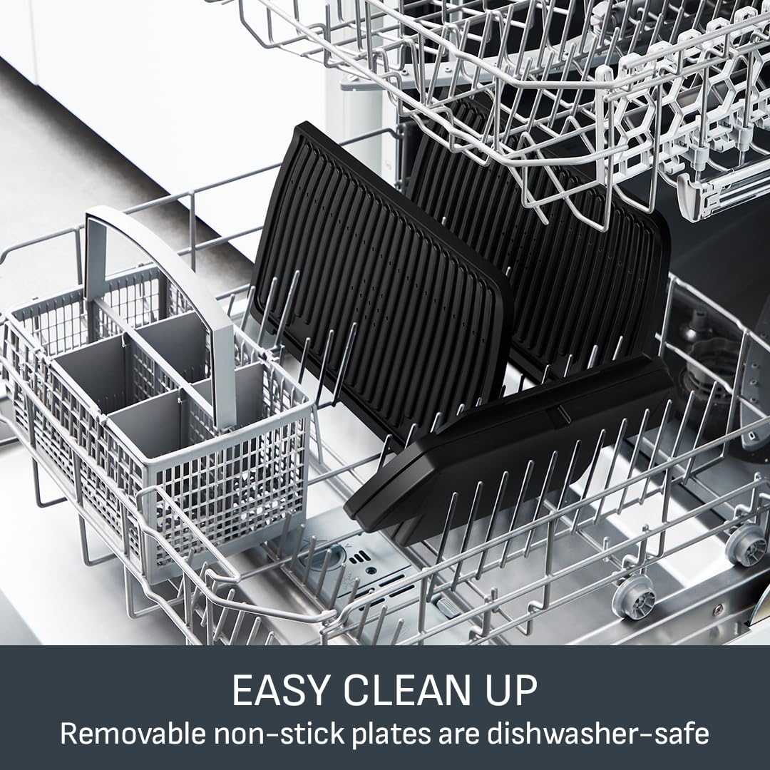 Tefal GC722D40 Optigrill Plus X-Large Grill with 9 Automatic Settings and Cooking Sensor, Non Stick Removable Plates, Automatic Settings and Cooking Sensor, Stainless Steel, Xl