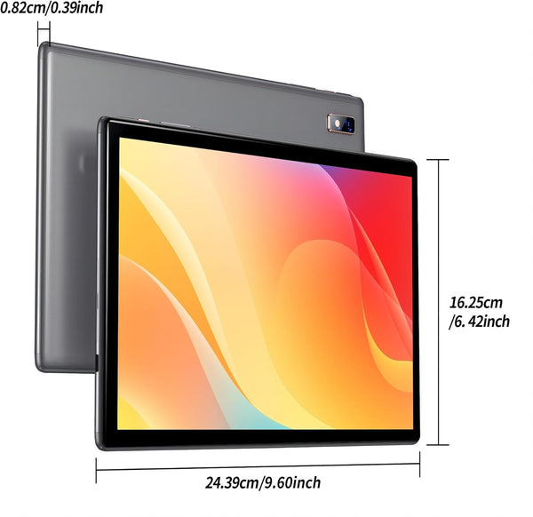 BYYBUO Android 13 Tablet,10.1 inch Tablet with Case, 64GB ROM Quad-Core Processor 5000mAh Battery, 1280x800 IPS FHD Touchscreen 5MP+8MP Camera, Bluetooth, WiFi, SmartPad Gray