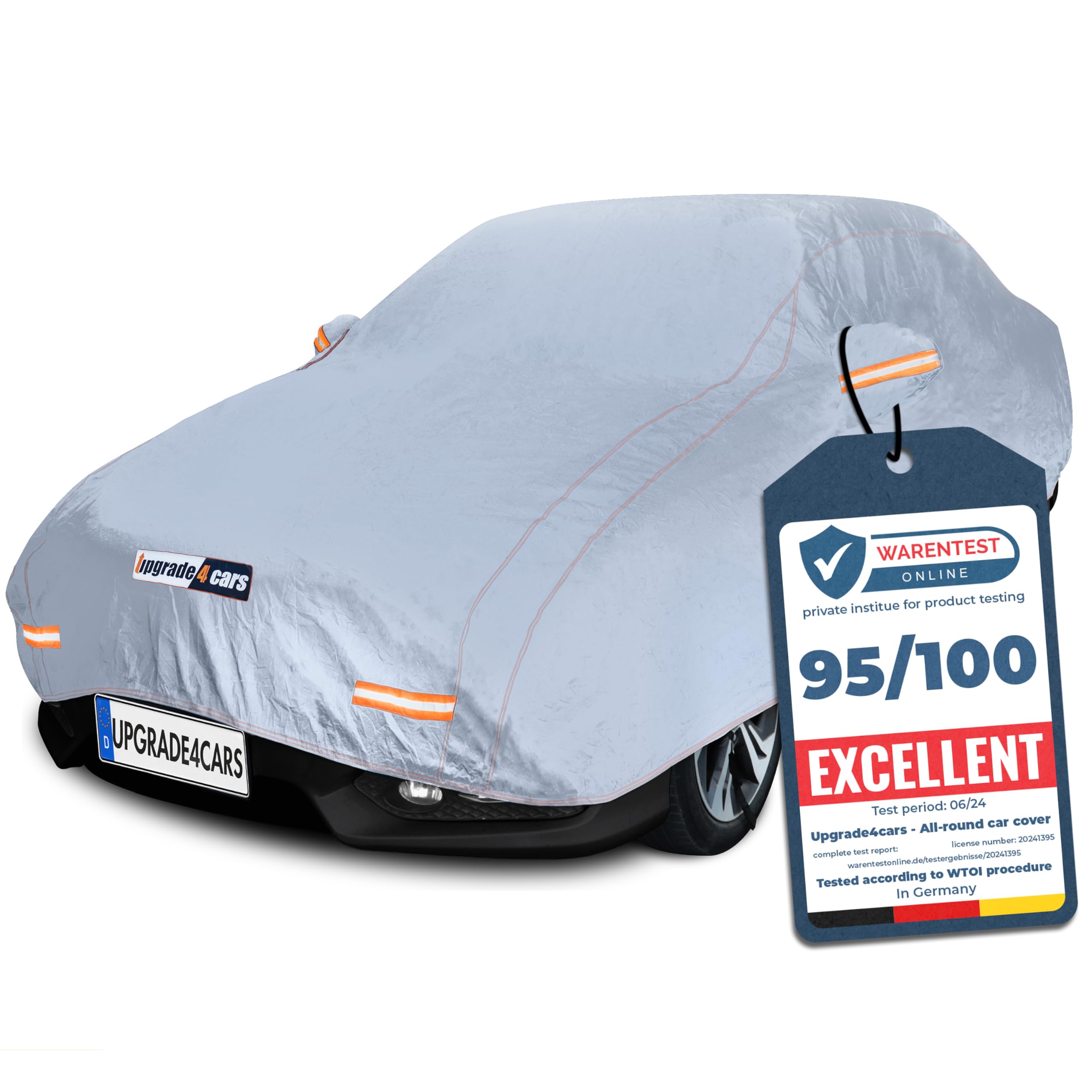 Upgrade4cars Outdoor Car Cover waterproof & breathable | Universal Full Garage for all Seasons | Car - XXL (225 * 80 * 47 inch)