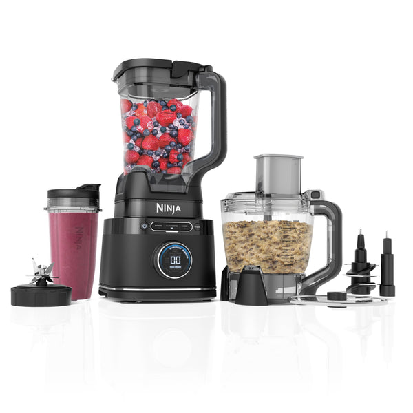 Ninja 2-in-1 Detect Power Blender Pro & Single Serve, 1200W Blender With Jug, & 2x Single Serve Cups, Blend Smoothies, Chop Vegetables & Mix Frozen Drinks, Black/Copper, TB301UKCP