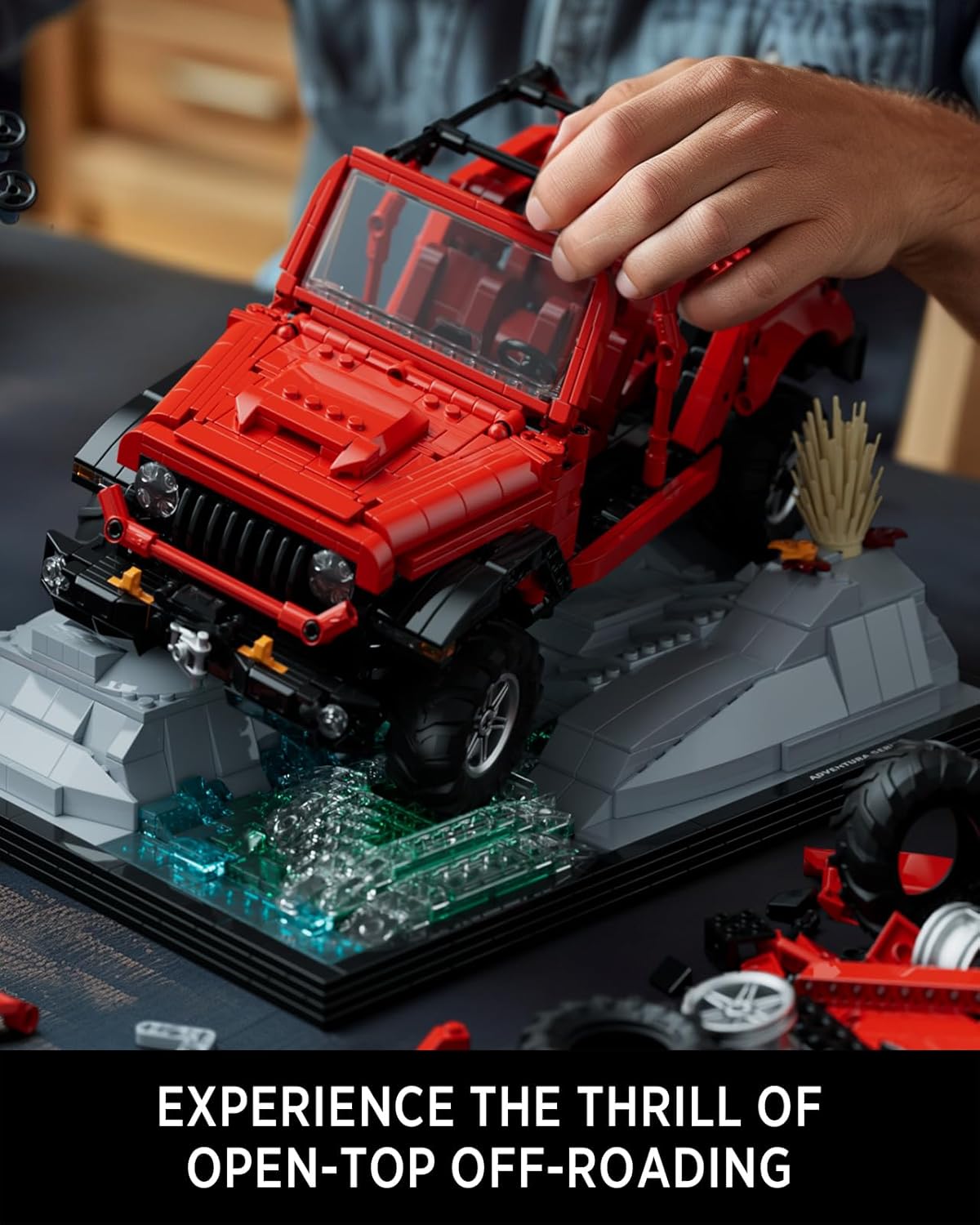 Nifeliz Wrange Pick-up car model building set, Unique Off-Road Car Building Toy for Adults, Display SUV Truck Model Set for Adult Gift Giving (1993 PCS, NF10281)