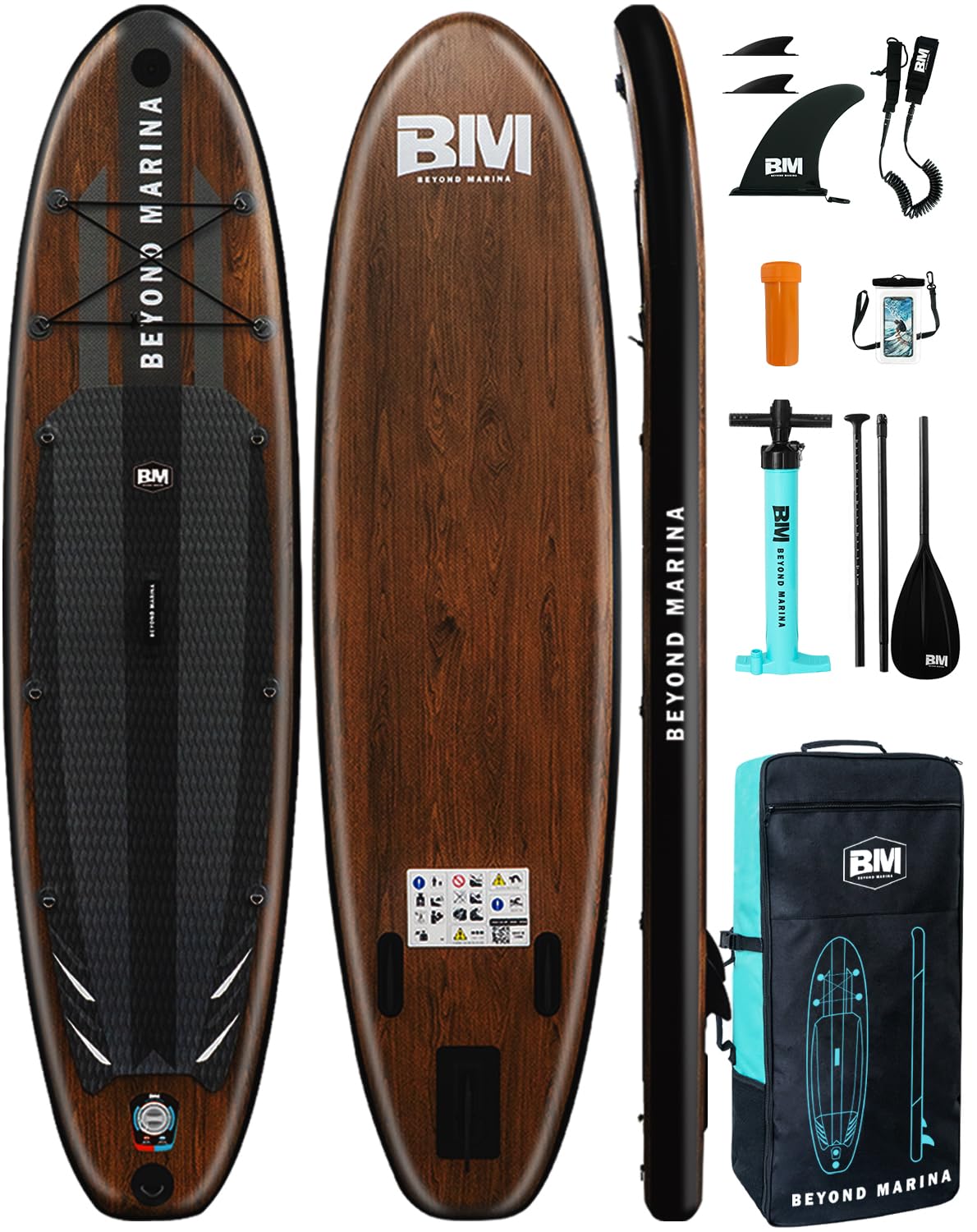 BEYOND MARINA Paddle Board, Inflatable Stand Up paddle boards for adults & Youth, Featherlight sup Board with Premium ISUP Board Accessories, 10'6''x32''x6'',