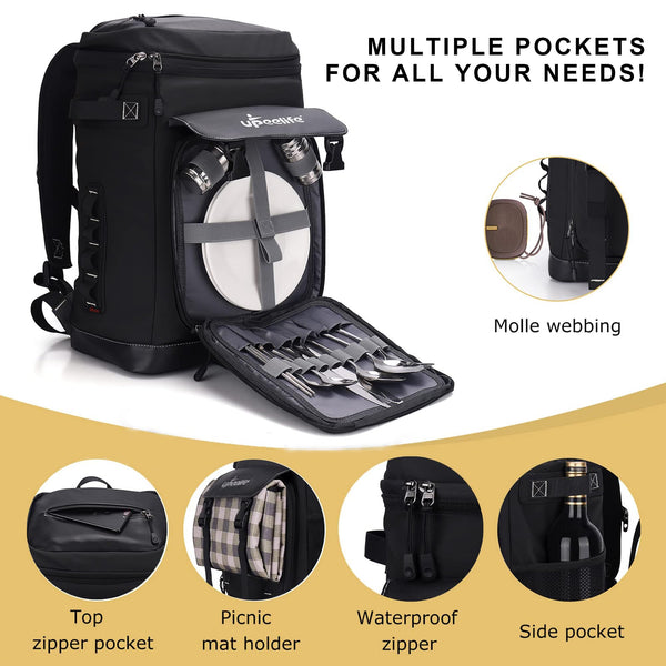 Upeelife Insulated Backpack Cooler Picnic Backpack, Cool Bag Rucksack Cooler Backpack