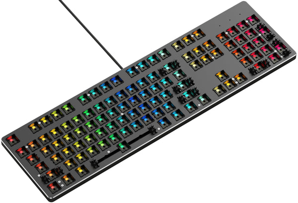 Glorious Gaming GMMK Compact 60%, Barebones (Frame Only) - Mechanical Gaming Keyboard, Per Key RGB, Hotswap & Customisable, International/ISO Layout - Black