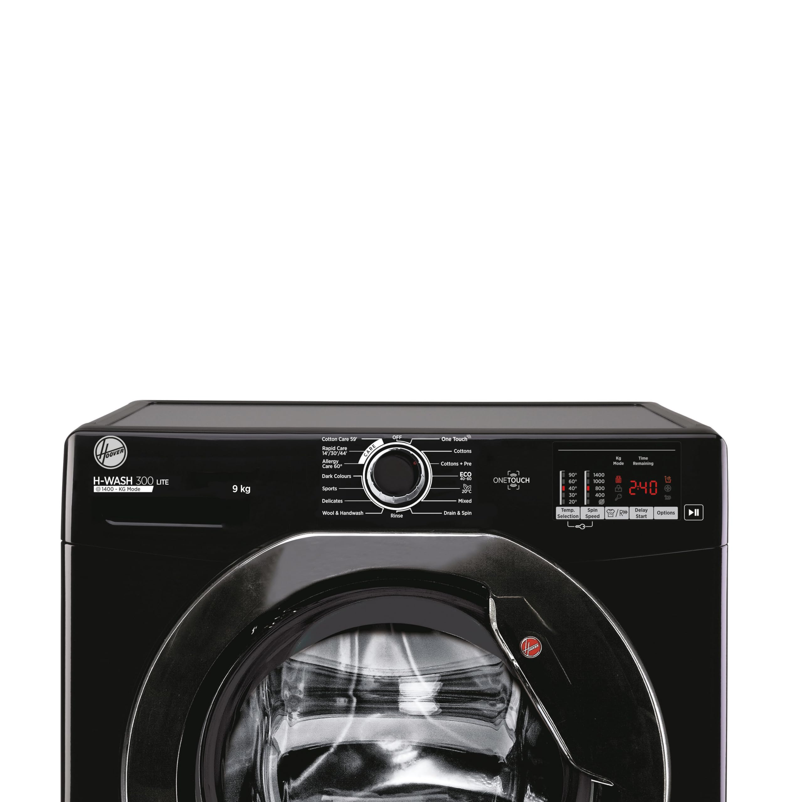Hoover H-WASH 350 9kg Freestanding Washing Machine, 1400 RPM, A Rated, ECO-Power Inverter Motor, hOn App, 60 Programmes, Eco Doser, Power Care System, Graphite, 60x54x85 cm - H3WPS496TAMBR680