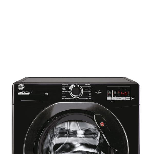 Hoover H-WASH 350 9kg Freestanding Washing Machine, 1400 RPM, A Rated, ECO-Power Inverter Motor, hOn App, 60 Programmes, Eco Doser, Power Care System, Graphite, 60x54x85 cm - H3WPS496TAMBR680