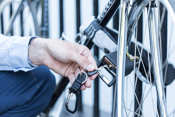 Hiplok Original Bike Chain with Lock/Bicycle Chain Loc. 85cm, Stainless Steel, Highly Visible. 3 Keys + 10 Year Warranty.