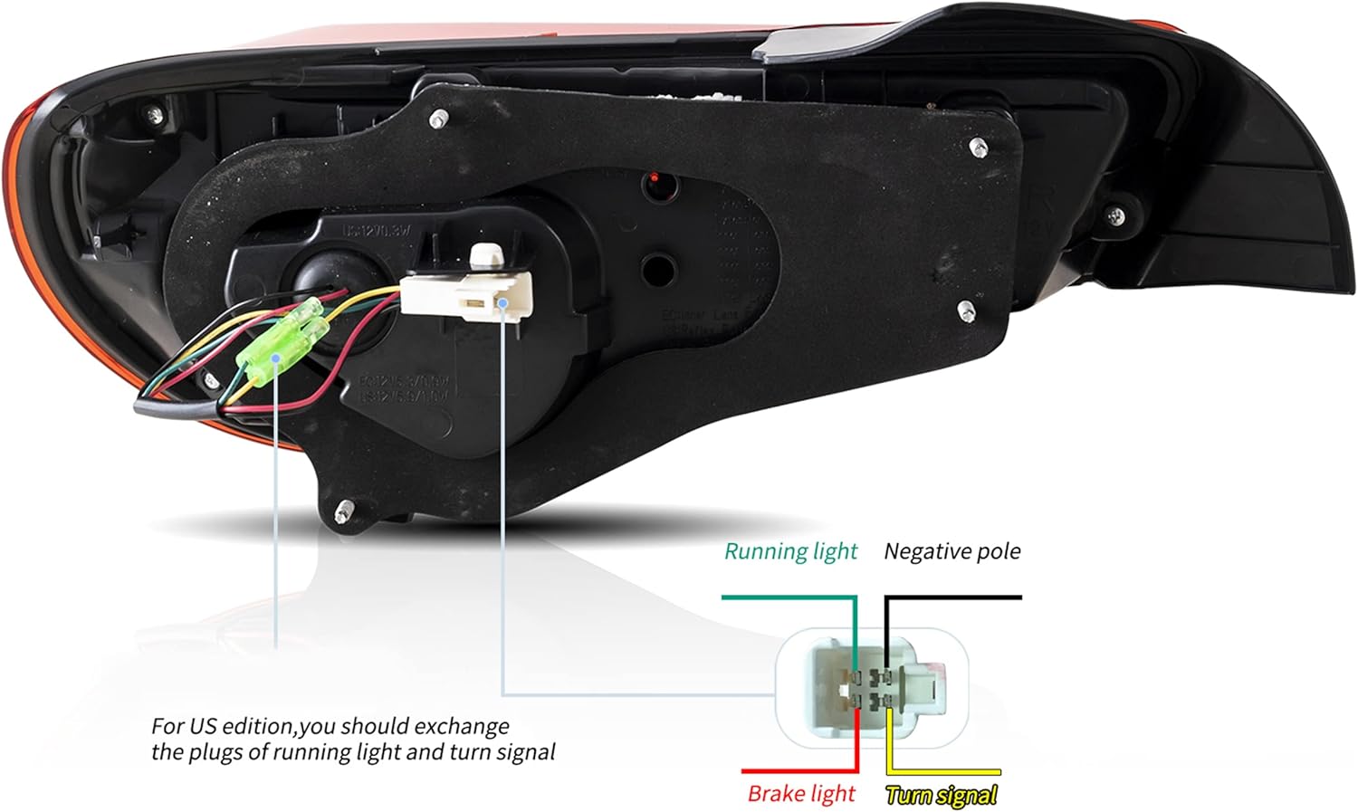 VLAND LED Tail Lights Compatible with Toyota 86 2012-2020/Subaru Wrx (Base,Limited,Premium,TRD)2013-2020 Taillights with Turn Light Sequential Indicator,Dragonscale Edition Smoked