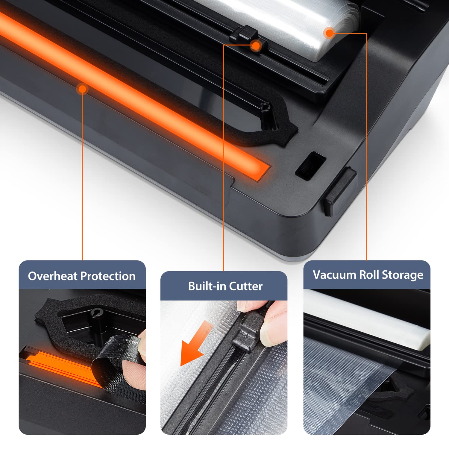 INKBIRD Vacuum Sealer Machine with Seal Bags and Starter Kit,Automatic Food Sealer Machine for Food Preservation,Dry/Moist/Pulse/Canister Mode Vacuum