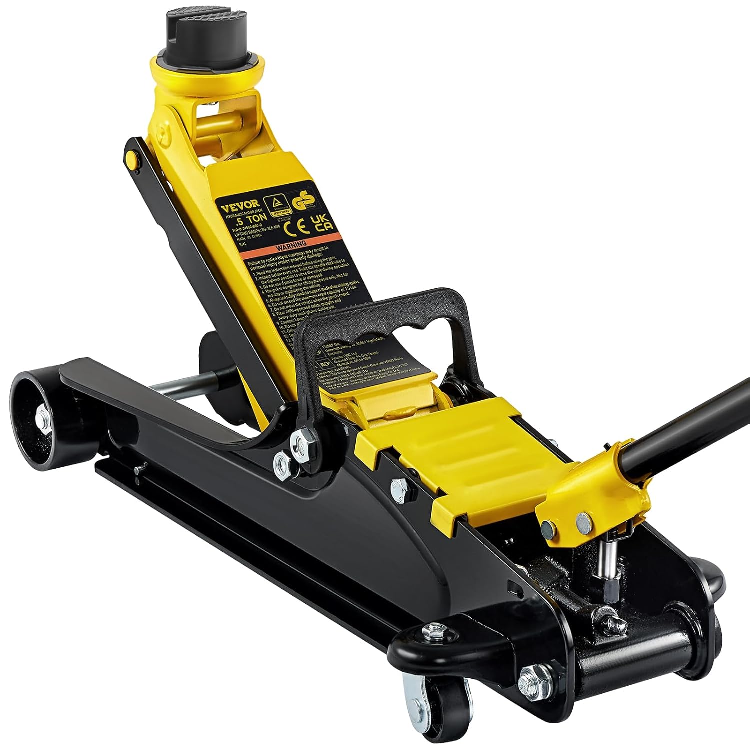 VEVOR Floor Jack, 2.5 Ton Low Profile Floor Jack, Heavy-duty Steel Racing Floor Jack With Single Piston Lift Pump, Floor Jack Lifting Range 85 mm-380 mm