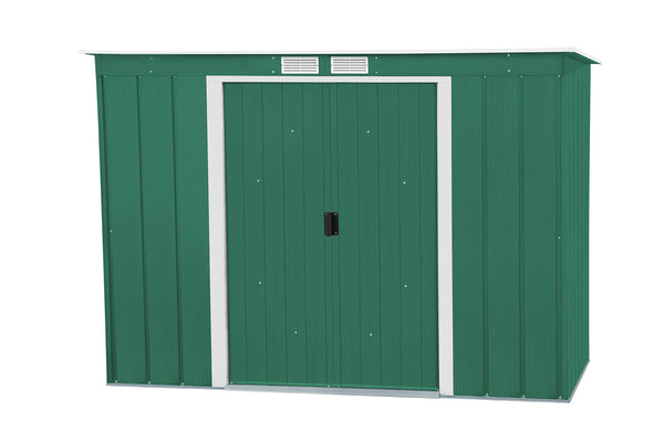 Duramax ECO 8 x 8 (6.35 m2) Metal Garden Storage Shed, Hot-Dipped Galvanized Metal Garden Shed, Tool Storage Shed, Strong Reinforced Roof Structure, Maintenance-Free Metal Shed, Anthracite