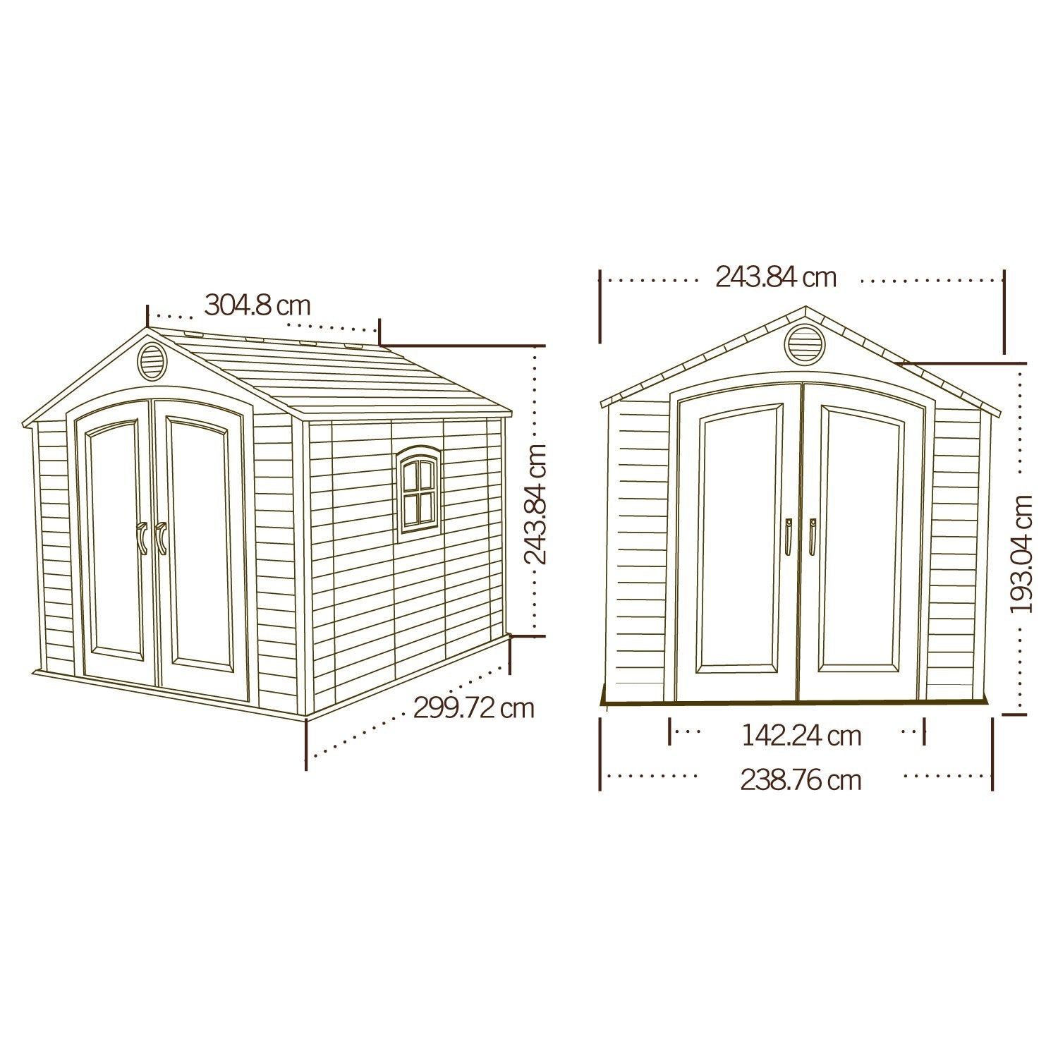 Lifetime 60282 Outdoor Storage Shed, 7 x 12 ft.