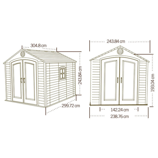 Lifetime 60282 Outdoor Storage Shed, 7 x 12 ft.