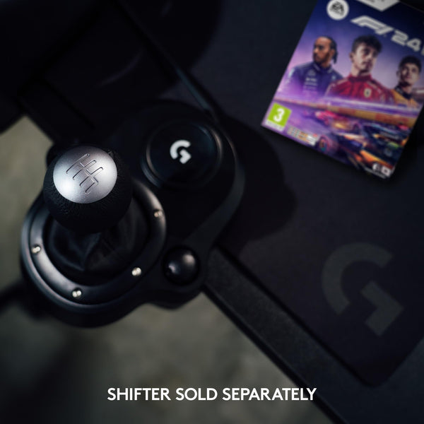 Logitech G G923 Racing Wheel and Pedals, TRUEFORCE up to 1000 Hz Force Feedback, Responsive Driving Design, Dual Clutch Launch Control, Genuine Leather Wheel Cover, for PS5, PS4, PC, Mac - Black