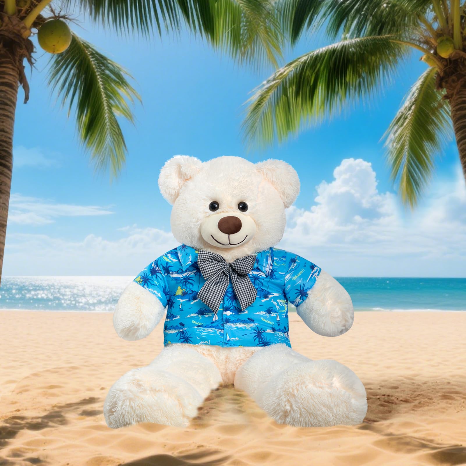 HollyHOME 150cm Giant Teddy Bear Stuffed Animal Large Soft Toys Plush Bear, Light Brown Age 3+