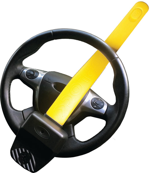 Stoplock Wheel Clamp HG 400-00 - Anti-Theft Lock Device for Small-Wheeled Cars Caravans Trailers With 13" to 15" Wheels , Yellow