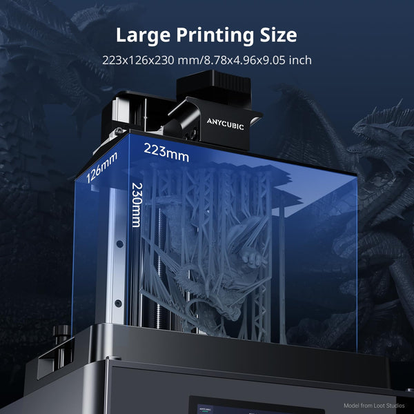 ANYCUBIC Photon Mono M7 Resin 3D Printer, 150mm/h Printing Speed, 10.1” 14K HD Mono Screen Resin Printer with Latest LighTurbo 3.0, Intelligent Assisted Printing System, Printing Size of 223*126*230mm