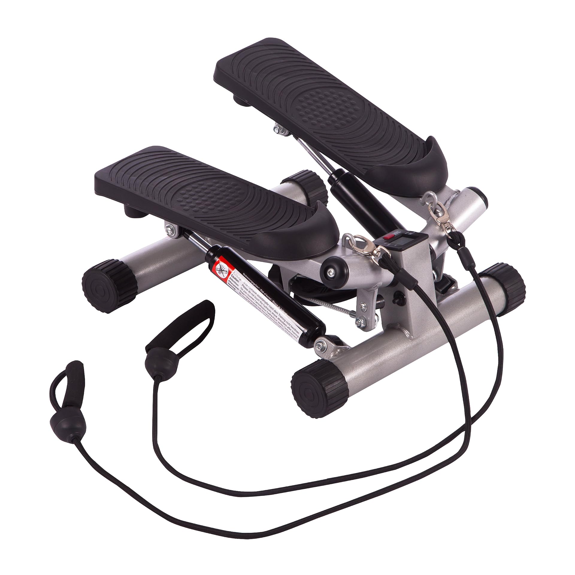 Ultrasport Swing Stepper inklusive Trainingsb?ndern / Hometrainer Stepper mit verstellbarem Widerstand und kabellosem Trainingscomputer ?