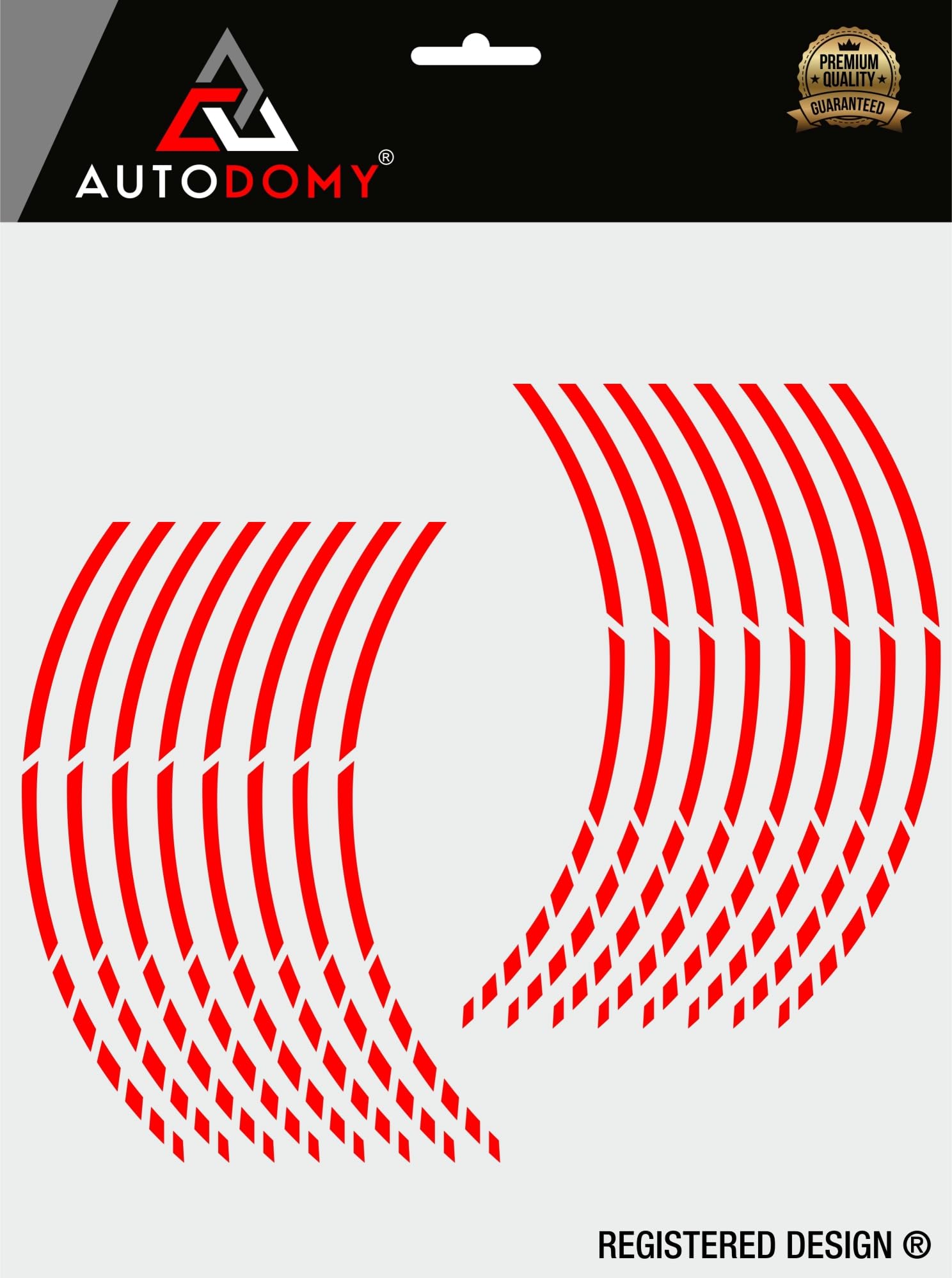 Pack 6 Units Wheel Rim Stickers Desing Sport | Complete set for 2 Motorcycle Wheel Stripes 15" to 19" Resistant Rain and UV | Motorbike Stickers Black