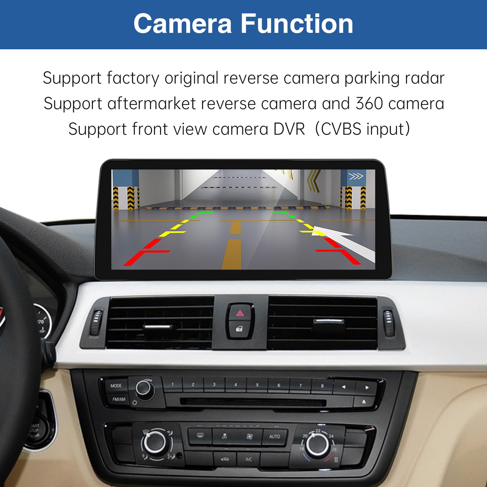 Road Top 12.3 Inch Ultra-Narrow Carplay Touchscreen for BMW 3 & 4 Series F30/F31/F32/F33/F34/F35/F36 2012-2015 Year, Car Stereo Multimedia Radio Receiver, Support Wireless Android Auto, Mirrorlink