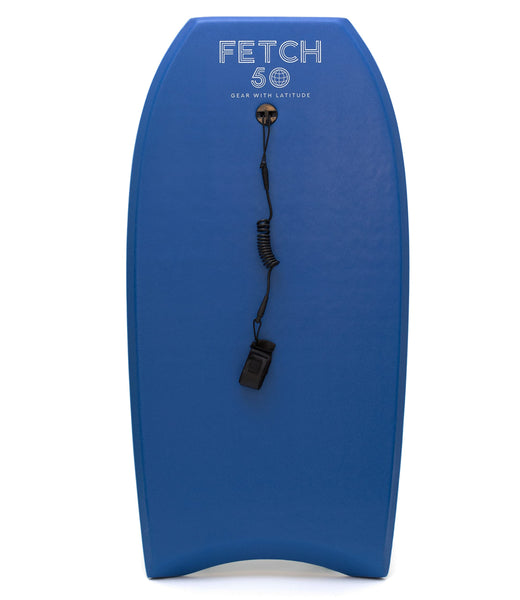 Fetch 50 42 Inch Bodyboard for Adults and Teens, Performance Body Board with Stringer, Crosslinked Deck & Quality Coiled Leash, Beginner to