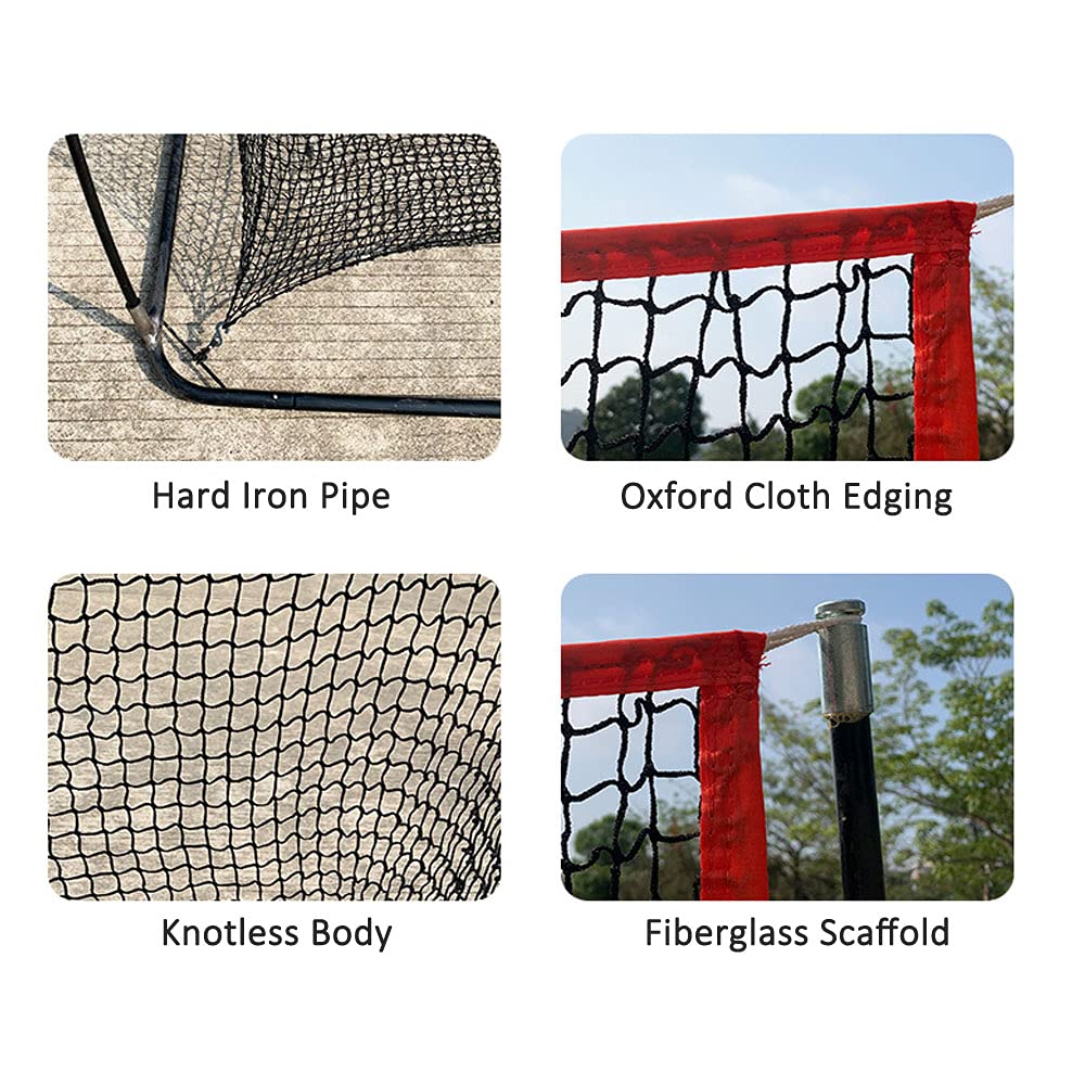 JARAGAR Large Golf Net, 10Ft x 7Ft Practice Net with Carry Bag for Indoor and Outdoor Golf Hitting Training (Red)