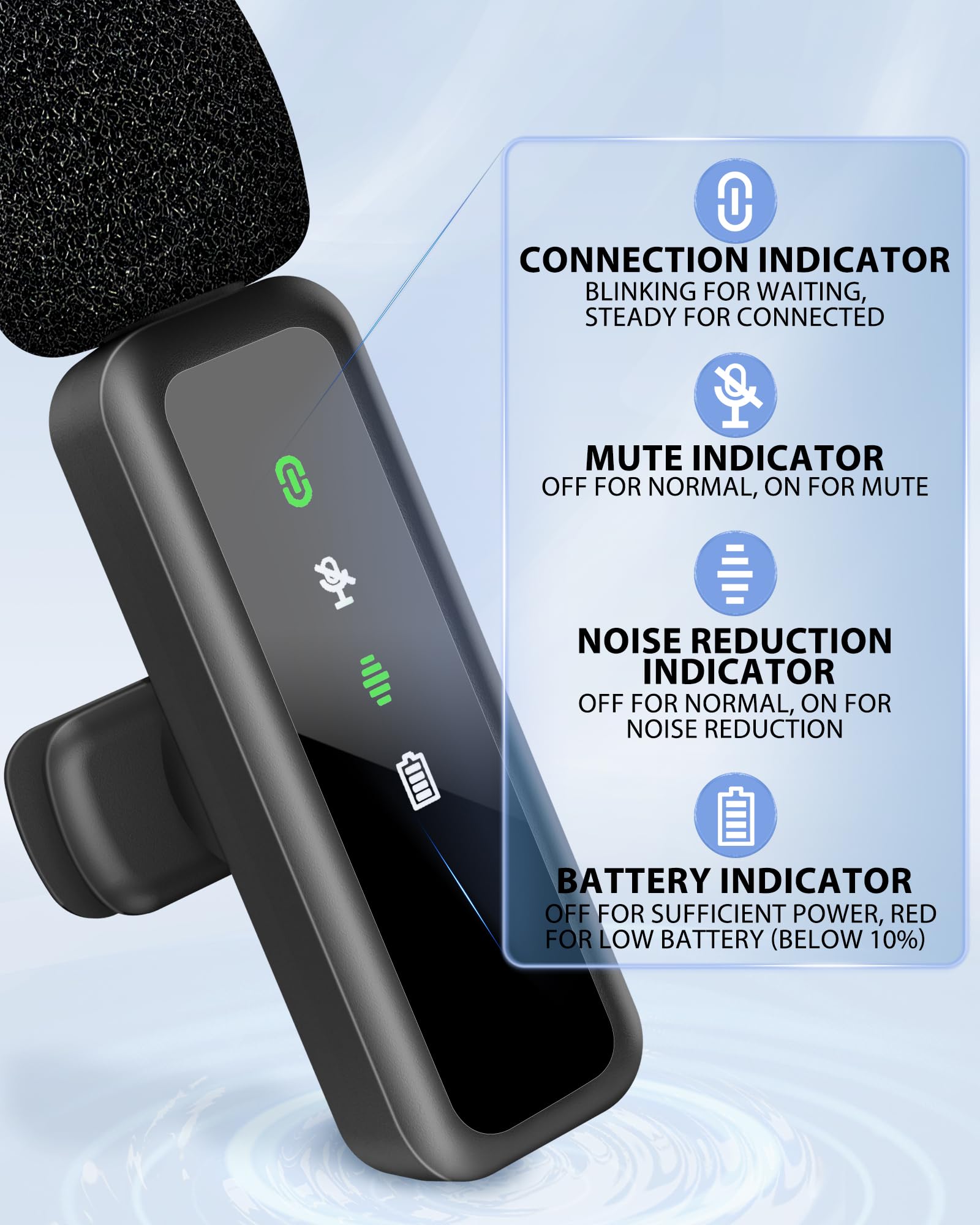 dralud 2 Pack Wireless Lavalier Microphone with Magnetic Clip, Microphone for iPhone Android Phone with USB-C, Mini Mic with Noise Cancellation for Video Recording TikTok YouTube