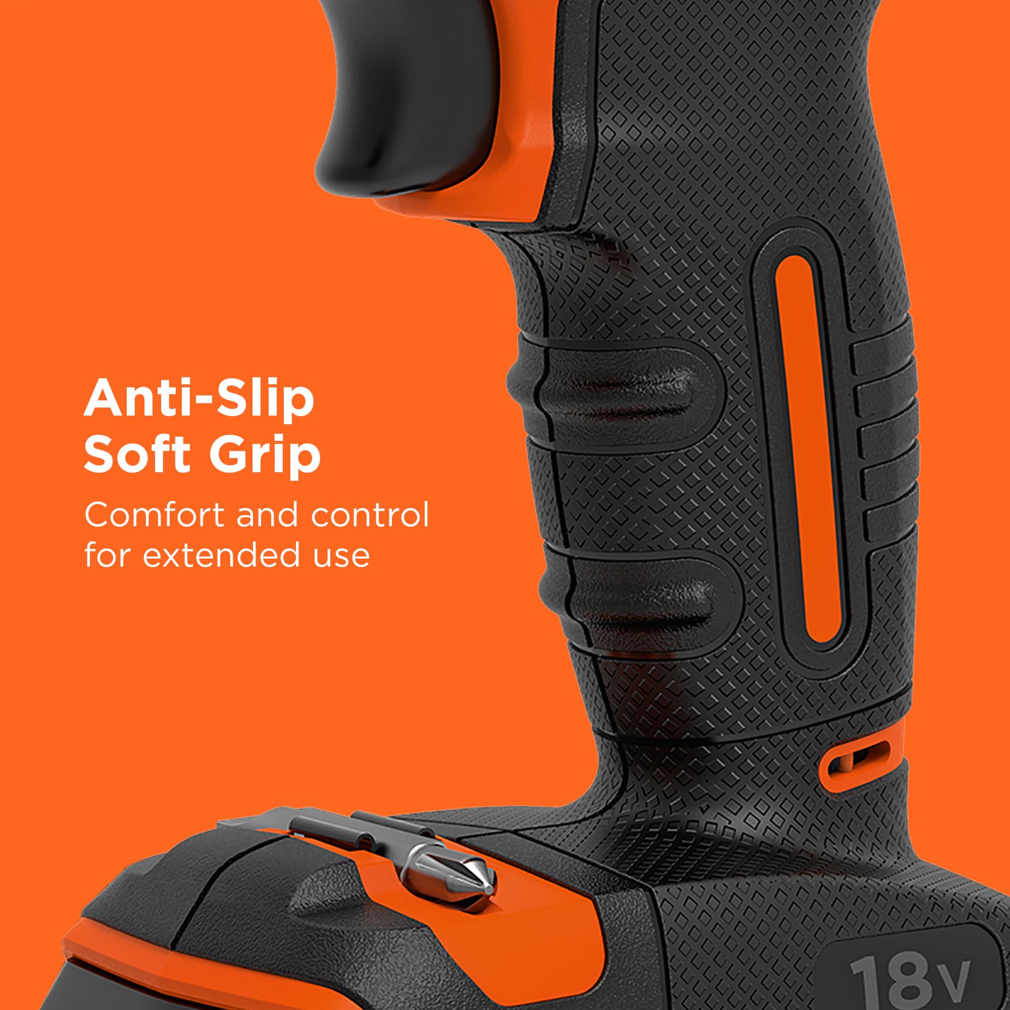 BLACK+DECKER 18V Hammer Drill with Battery, Charger, and Kitbox, BCD700S1K-GB