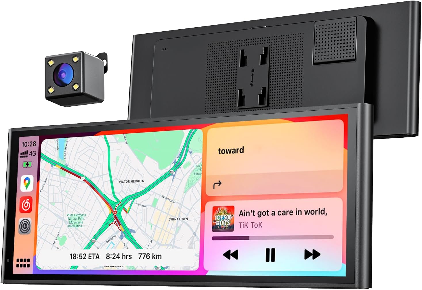 Krunia 9.26" Wireless Portable Car Play Screen for Apple CarPlay & Android Auto, OTA Updates, Backup Camera, Mirror Link, 5.0 Bluetooth, Voice Control, GPS Navigation, FM
