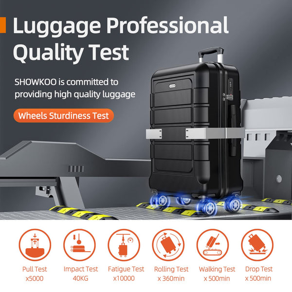 SHOWKOO Suitcase Large 28-Inch Expandable PC+ABS Hard Shell Travel Luggage Lightweight Durable High Capacity with Double Spinner Wheels TSA Lock, 28" Green