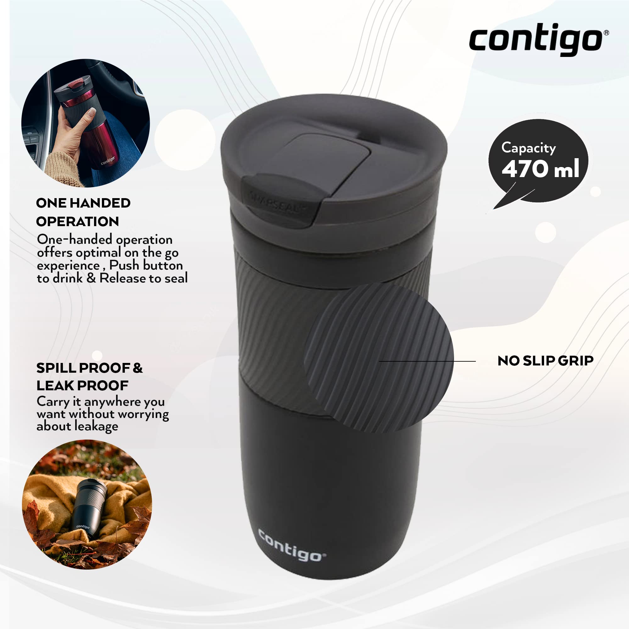 Contigo Byron SNAPSEAL™ Travel Mug, 470 ml
