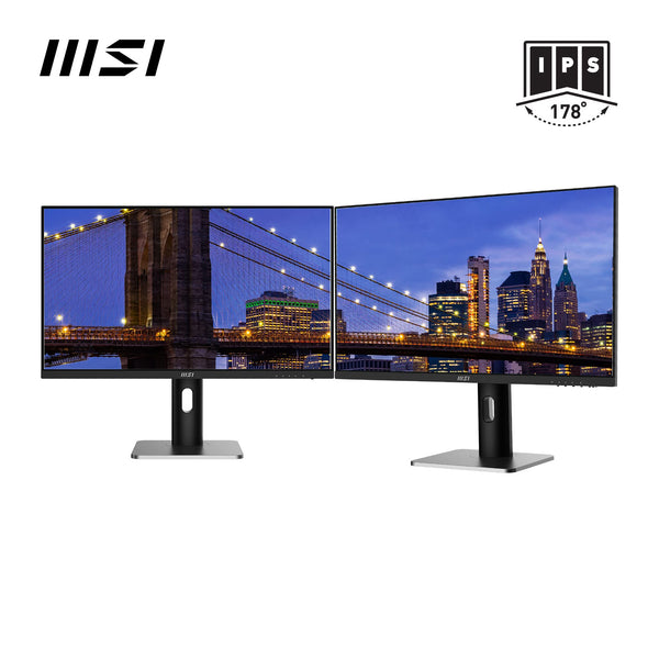 MSI PRO MP273QW E2 27 Inch WQHD Office Monitor - 2560 x 1440 IPS Panel, 100 Hz, Eye-Friendly Screen, Built-in Speakers, Tilt-Adjustable - HDMI 2.0b, DP (1.2a)