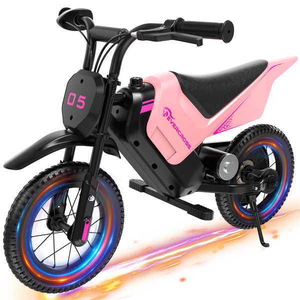 EVERCROSS EV05M Electric Motorcycle for Kids, 150W Kids Ride On Motor-cycle, 8/16 km/h Speed Modes & 15 km Long-Range Electric Motorcycle, 12'' Moto Cross for Children Aged 3-12 Years