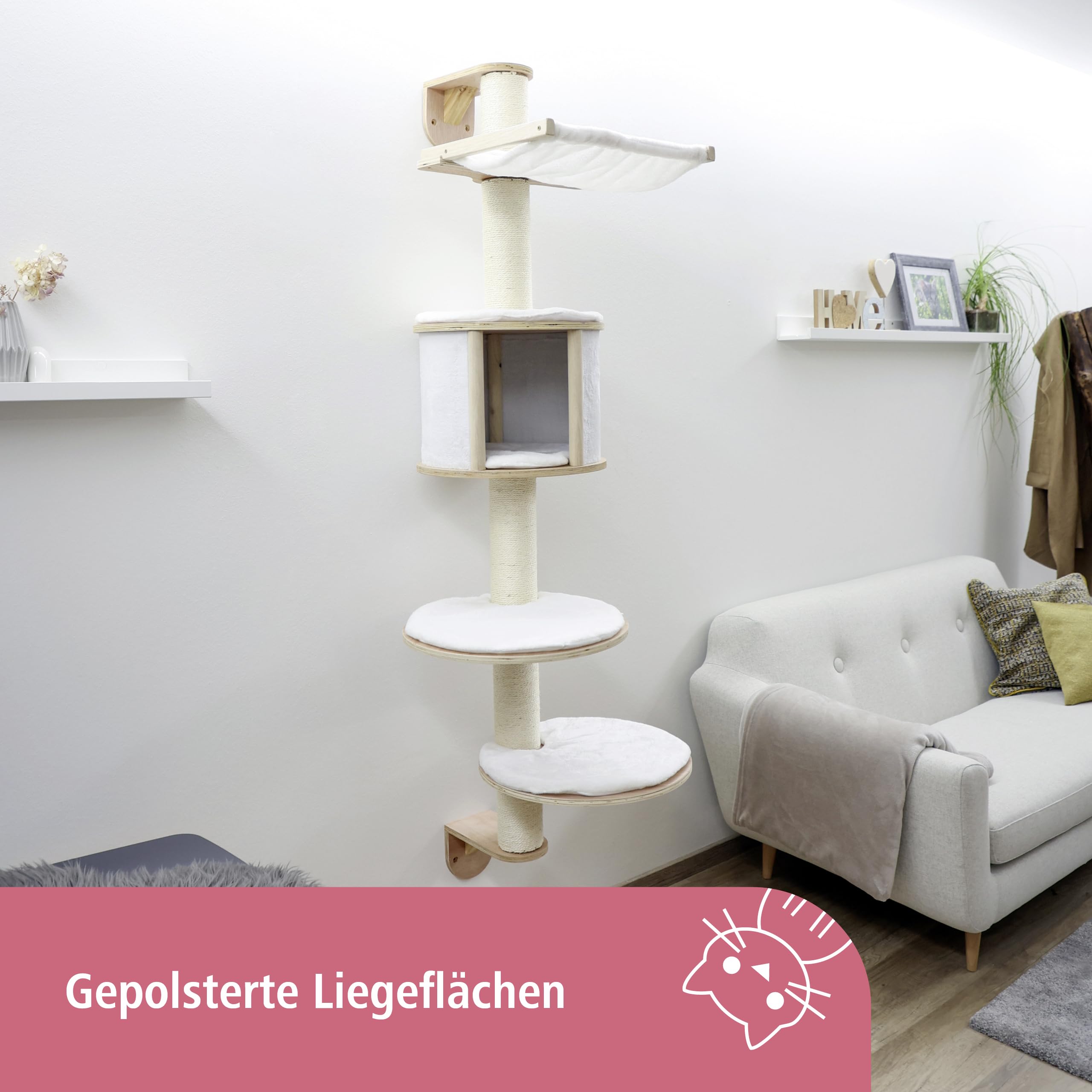 Kerbl Dolomit Cat Tree, 168 cm, White