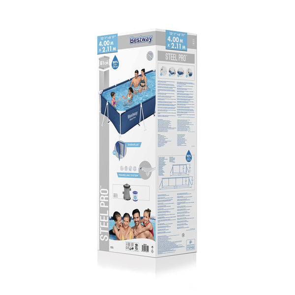 Bestway Steel Pro | Metal Frame Above Ground Pool, Family Outdoor Pool 9.10ft